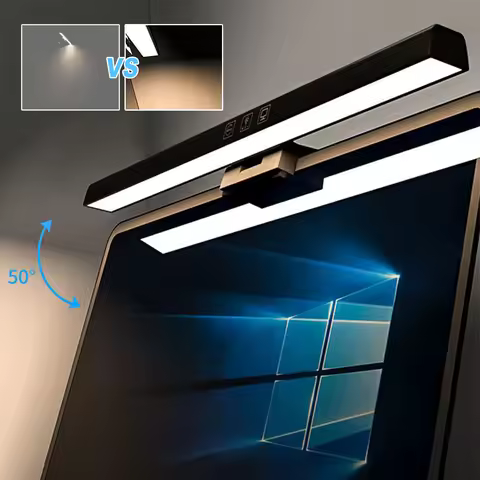 LED Monitor Light Bar Dimmable Computer Monitor Lamp USB Powered Screenbar for Desk/Office/Home/Game