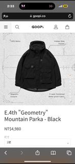 E.4th "Geometry" Mountain Parka - Black