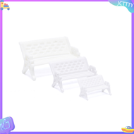 🎁 JCTTTY 🎀 3Pcs Mini Bench Chairs Park Seat Garden Miniatures Micro Landscape Decoration