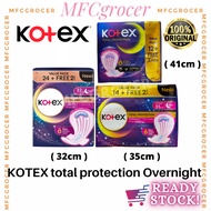 KOTEX Total Protection Overnight Wing Pad (41cm / 35cm / 32cm)