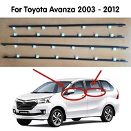4Pcs/Set Pelipit Kaca Pelipit Pintu Karet Kaca List Kaca Mobil Untuk Avanza Lama 2003-2012 / Hond Ci