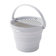 ISETO Bucket Foldable Bucket 8L Gray 8L W32.8 x L30.0 x H5.5~22.4cm Made in Japan Foldable Folding B