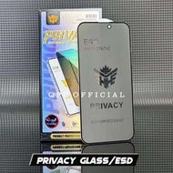Tempered glass Full layer Anti Static Spy ESD Anti Peep Anti Scratch Zte Nubia focus 2 Nubia A36 Nub