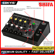 [SHIFA] Portable 8 channel metal mono stereo audio mixer with power adapter cable audio mixer submin