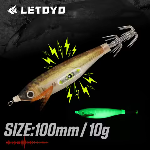 LETOYO sutte 04 luminous squid jig aggie floating squid lure artificial bait cuttlefish fishing webf