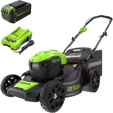 LMF413 Inch 40V Cordless Brushless Lawn, 21" Mower (5.0Ah), Green