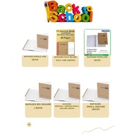 (BUNDLE VALUE) Brown Exercise Book / Buku Latihan 80pages - Single Line/Small Square/Medium Square/ 
