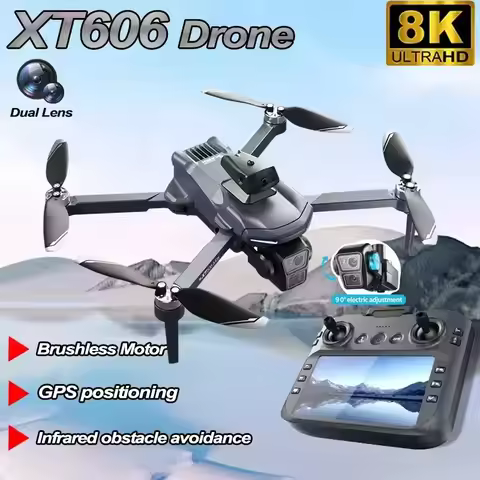 XT606 MAX GPS Drone 4k Professional 8K HD Camera FPV Wish Screen Drone 360° Obstacle Avoidance Quadc