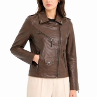 POLO - 5018.06 Ladies Leather Jacket - Brown