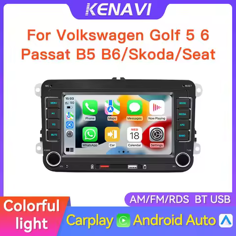 7" Car Radio For VW Volkswagen Passat B6 B7 Golf 5 6 Polo Seat Jetta Skoda AM FM RDS BT Carplay Andr