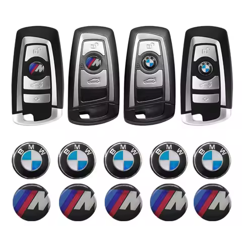11/14MM For BMW M Performance M1 M2 F32 F30 F20 E90 F30 F87 E46 E60 E87 Badge 3D Sticker Car Key She