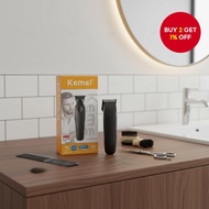 KEMEI Men's Hair Cutting Set, Dual Machine Hair Clipper with Engraving Scissors, USB Charge, Salon G