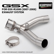 Motorcycle Exhaust Escape Middle Link Pipe Connect Original Exhaust Pipe For GSXR1000 GSXR 1000 GSXR