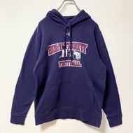 古著 Under Armour 長袖標誌印花套頭連帽衫，海軍藍，小號