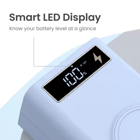 21*18650 T21 Battery Storage Box with Flashlight Power Bank Case Battery Holder Box Dual USB 18650 B
