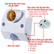 Square Touch Lamp Holder and 360 Degree Flexible Lamp Holder with Switch FN-8816 24cm. LMS