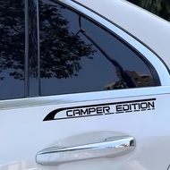 1 Pair CAMPER CAMPER EDITION Recreational Vehicle MPV Door Side Sticker Car Body Window Decoration O