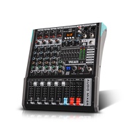TKLBLS L6 Professional 6 Channel Audio Mixer 99 DSP Effects DJ Mixing Console Bluetooth USB 48V Stag