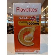 FLAVETTES FLAZZ GUARD VIT C 1000MG 2 BOTS X 15s  EFFERVESCENT TABS EXP 05/2027