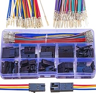 Compatible with Dupont 2.54mm Wire Cable Connectors Assortment Kit, Belt Locking 2P 3P 4P 5P 6P 7P 8