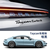 ป้ายหลังรถ Porsche Carrera 911 992 Turbo4S Taycan คาร์เรอร่า โลโก้สีดำสดใส อุปกรณ์ตกแต่งภายในรถยนต์ 