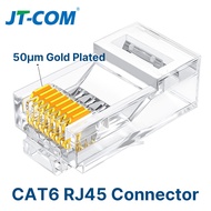 JT-COM 10 100PCS Cat6 RJ45 Connector 8P8C Modular Rj 45 Network Cable Connector Adapter for Cat5e Ca