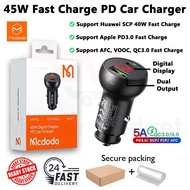Mcdodo PD 95W/45W/38W Type-C + USB Car Charger Digital Display VOOC/SFC/QC CC-703/CC-567/CC597