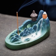 Agarwood Smoke Waterfalls Flow Backwards In Mountains With Ceramics | Agarwood Waterfall Creative Design