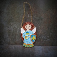 Ceramic Angel with trident wall decoration,christmas Angel ornaments
