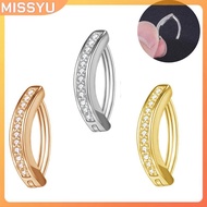 MISSYU Crystal Belly Button Ring Piercing Reverse Curved Barbell Navel Body Jewelry MISSYU