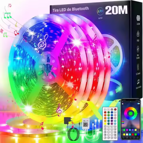 2M-20M USB LED Strip Lights APP Control Color Changing 5050 RGB LED Light Flexible Lamp Tape for Hom