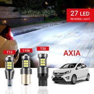 [PERODUA] Axia 27LED Car Reverse Light Bulb Flash & Non Flash T15 T20/7440 1156 (Strobe 3 Times + Co
