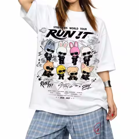 2026 Stray Kids World Tour Run It T-Shirt Style Stray Kids This and That Shirt SKZOO World Tour Shir