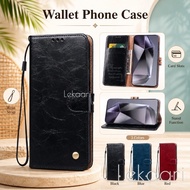Flip Wallet Case For Vivo Y300 Y300i Y39 Y38 Y76 Y76S Y72 Y78 Y77 Y50 Y30 Y55 Y75 Y33S Card Slots Ho
