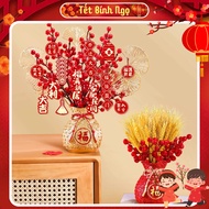 Decorative flower branches CNY 2026 winter peach 12 branches/6 branches - Apple branches peacock bra