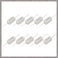 [M G L O] 10x Wirewound Cement Resistors 100 Ohm 5W Watt 5%