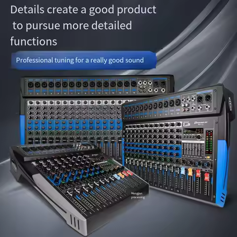 8/12/16 Channel Sound Audio Mixer with Power Amplifier Professional USB Integrated Sound Box Equaliz