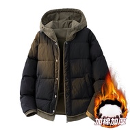 2025 Winter Men's Cotton Jacket Hooded Thickened Warm Coat A43C