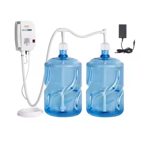 SucceBuy 2x5Gal Bottled Water Dispenser Pump System Dispensing System Auto Electric Water Dispenser 