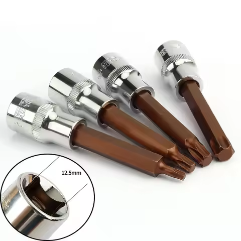 1/2 Torx Bit Socket 1Pcs S2 Star Bits Adapter for Torque Spanner Ratchet Socket Wrench T20 T25 T27 T