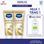 Combo 2 Sữa dưỡng thể Vaseline Gluta-Hya Serum Burst UV Lotion Flawless Bright dưỡng sáng không lo t