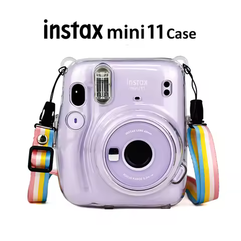 For Fujifilm Instax Mini 11 Instant Camera Transparent Instax Mini Carry Case Bag Crystal Hard Cover