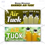 ✨READY DESIGN✨ BANNER AIR TUOK - Tebal / Kalis Air / Tahan Lasak - Peniaga Penjual Air Balang (A1-BA