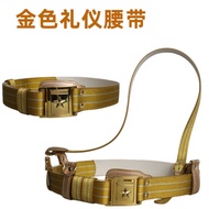 Etiquette Belt Flag Raiser Security Duty Golden Diagonal Belt Shoulder Strap for Training Belt Army 