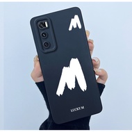 สำหรับ Vivo V20 SE V2022เคส V2023เคลือบด้านเป็นตัวอักษรเริ่มต้นนำโชคซิลิโคนนิ่มบางฝาหลังเคสกันกระแทก