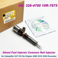 326-4700 3264700 Fuel Injector Common Rail For C-aterpillar C6 C 6.4 Engine 320D 321D 323D Excavator