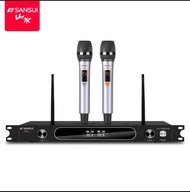 Sansui KM3 Wireless Microphone One to Two Frequency U Segment Professional KTV Stage Performance Mee