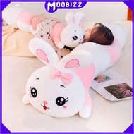 90cm/130cm Sleeping Rabbit Long Pillow Plushie Bunny Bolster Bantal Peluk Budak Comel Animal Doll Anak Patung Arnab