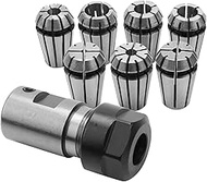 Nagoyuki ER11 1-7 mm Collets with ER11A 5 mm Motor Shaft Holder Extension Rod Pack of 7