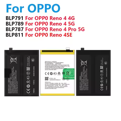 ISUNOO BLP787 BLP789 BLP791 BLP811 Battery For OPPO Reno 4 5G /4 Pro 5G/Reno 4 4G /Reno 4SE Capacity
